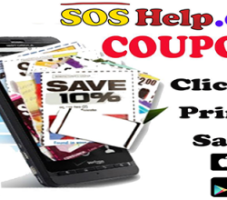 e-coupons by SOSHelp.com call 738-8767